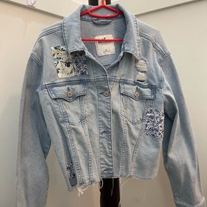Hollister Patch Distress Denim Jacket